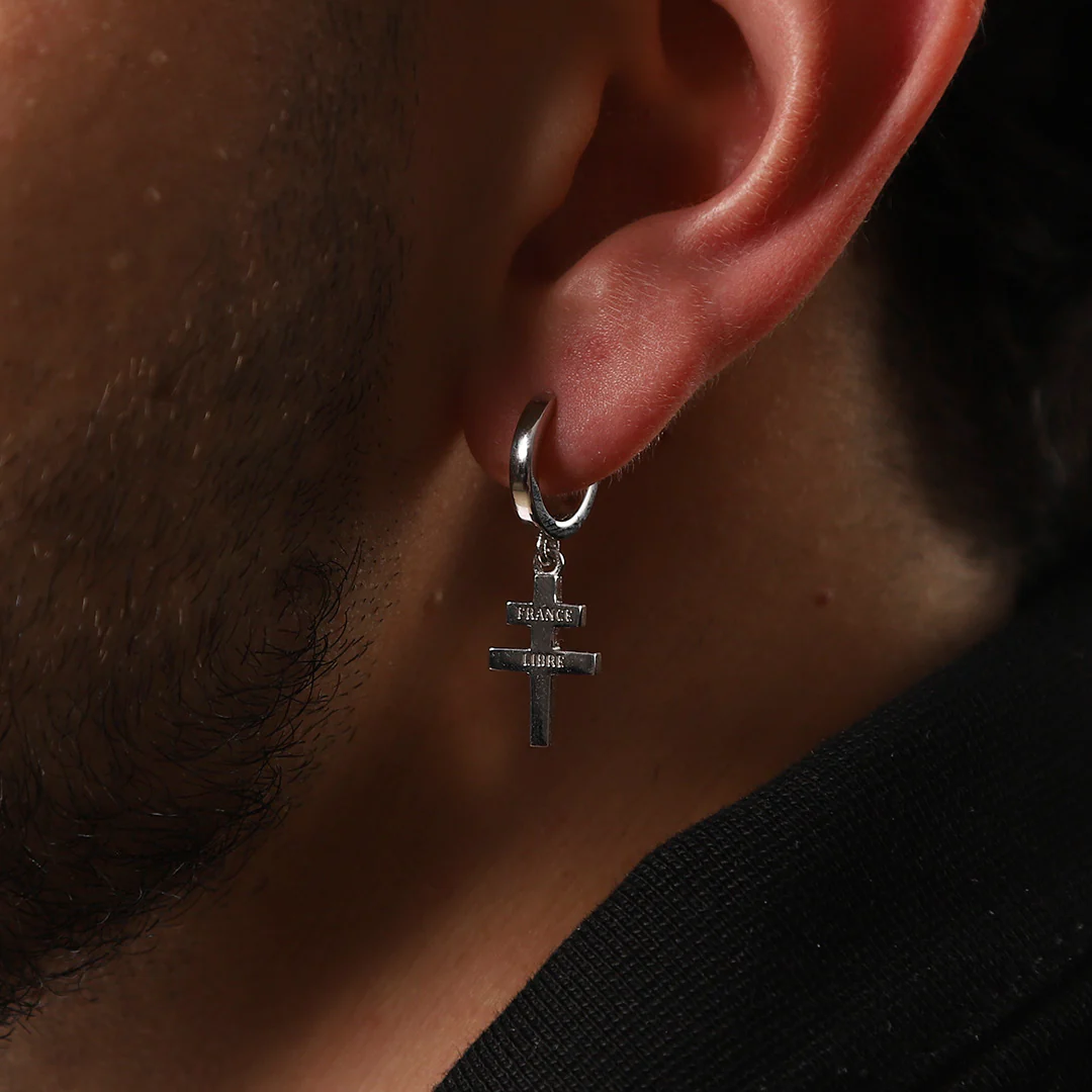Boucles d'oreilles croix de Lorraine - Image 3