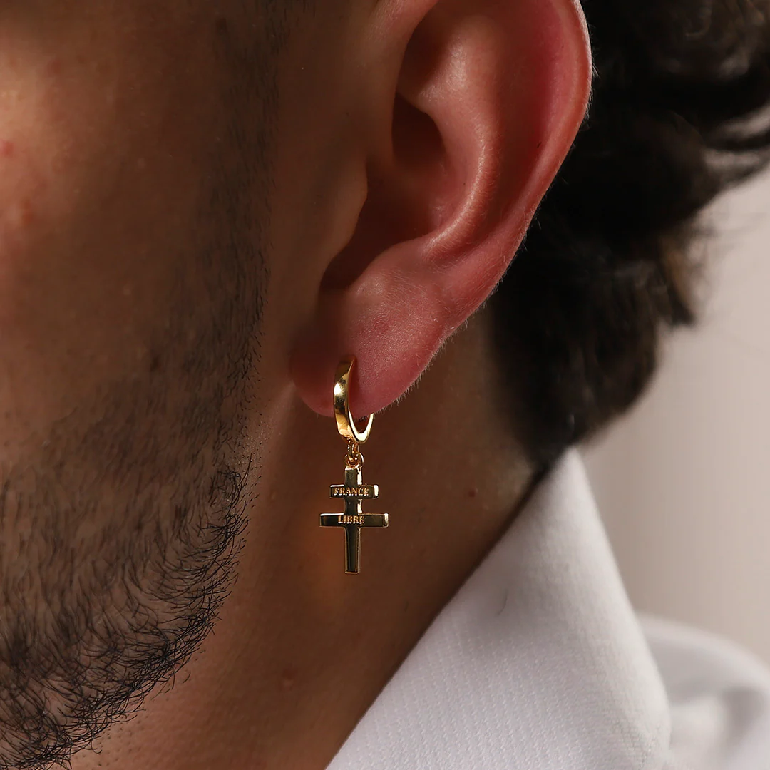 Boucles d'oreilles croix de Lorraine - Image 5