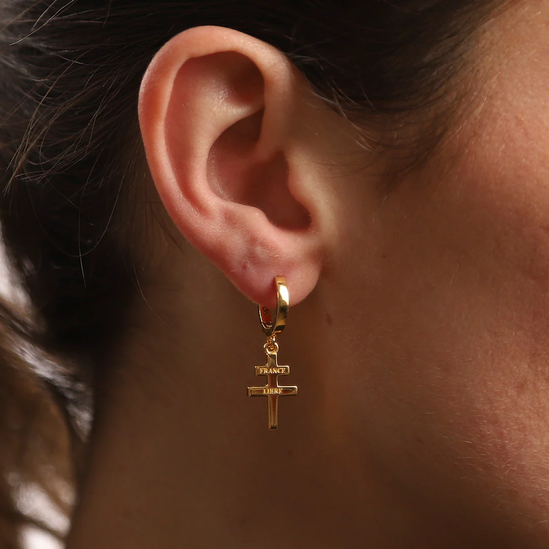 Boucles d'oreilles croix de Lorraine - Image 6