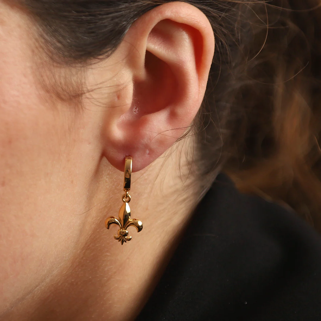 Boucles d'oreilles fleur de Lys Regalia - Image 3