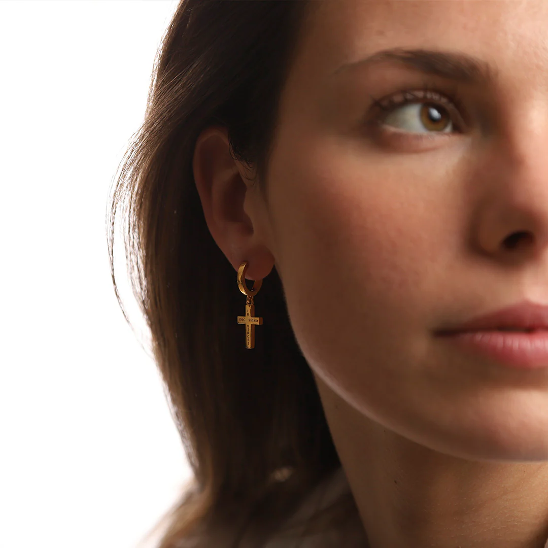 Boucles d'oreilles croix Fides - Image 3