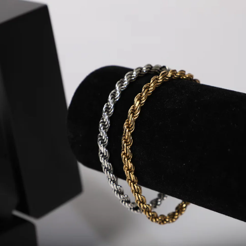 Bracelet Clovis en argent tressé - Image 3